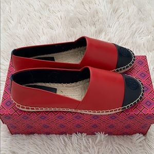 authentic Tory Burch color block flat espadrille
